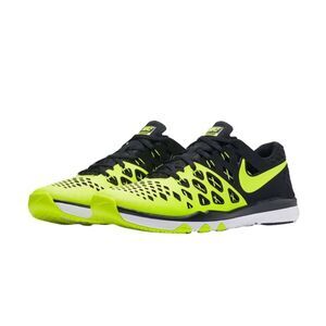 Nike Men’s Train Speed 4 Vol Running 843937-700 Black & Yellow Neon Shoes Sz 12